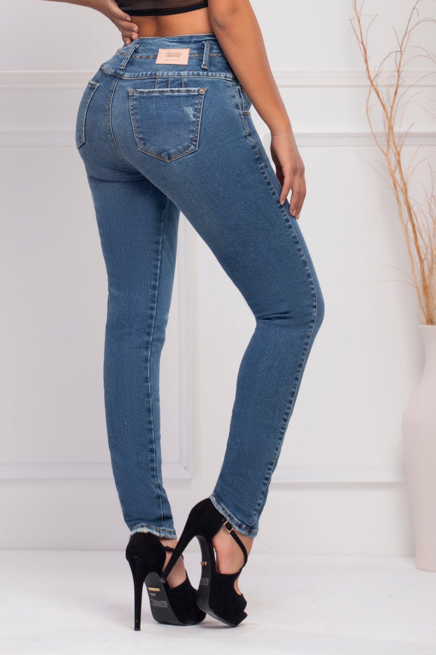 Coogee  Push Up Jeans - Hight Waisted - Tummy Control - Mid Blue