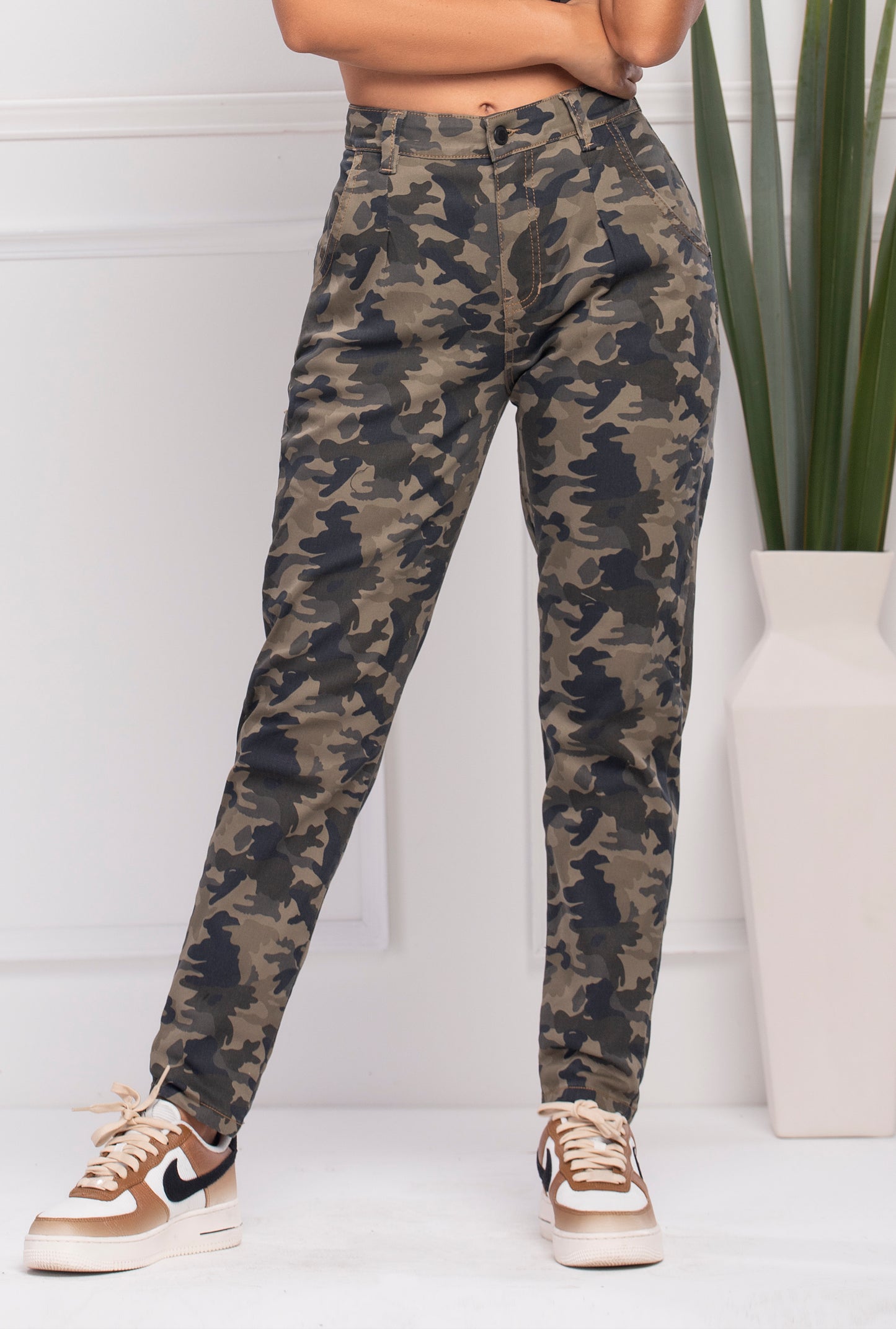 Manly  Push Up Jeans - Hight Waist - Hiker Camo