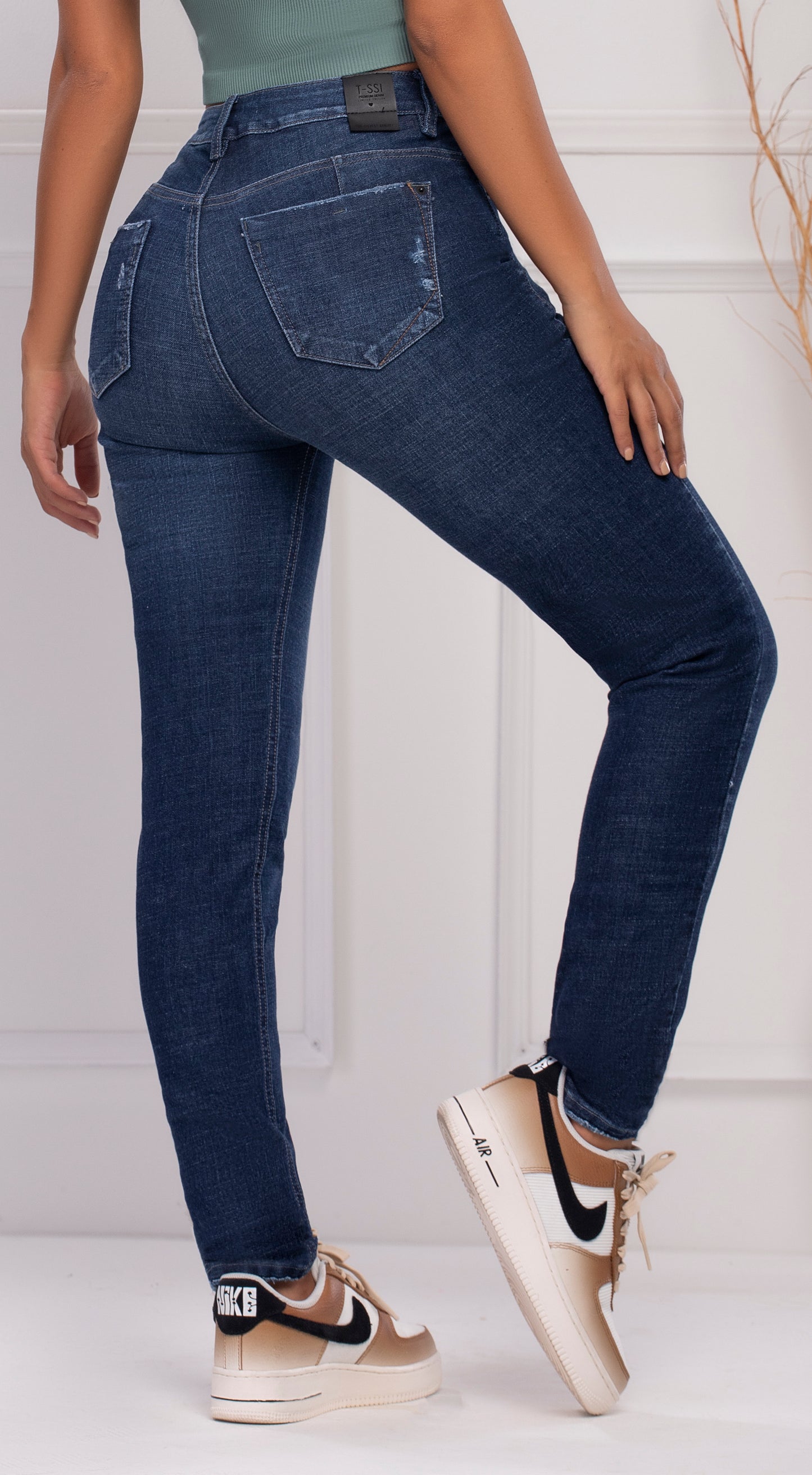 Lady Martins Push Up Jeans - Hight Waist - Blue