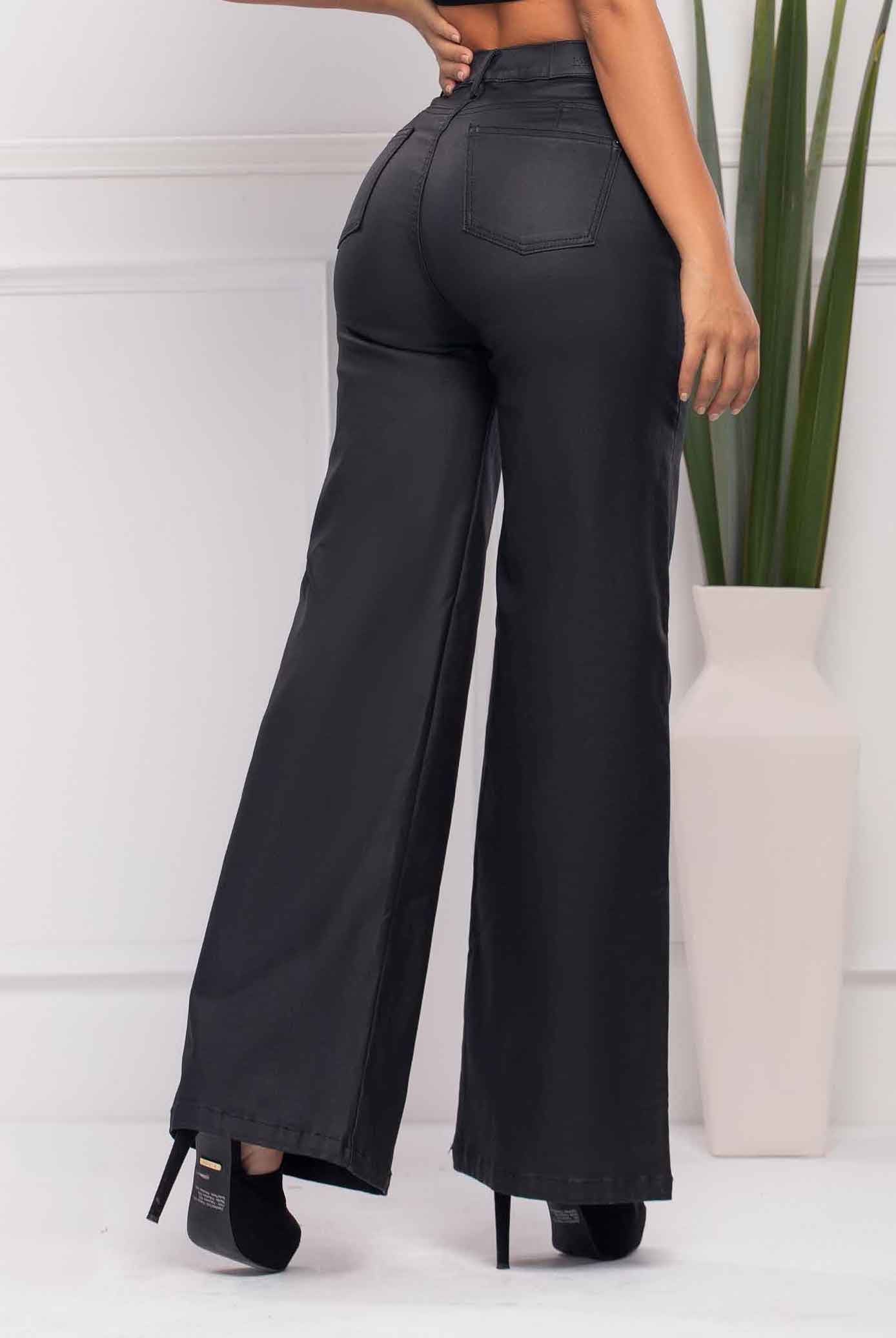 Anna Push Up Jeans -Hight Waisted - Black