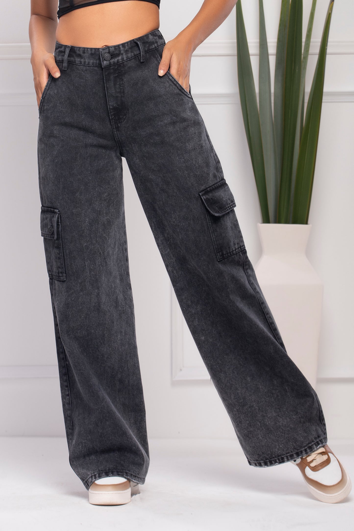 Lucky  Push Up Jeans - Higt Waist -Dark grey