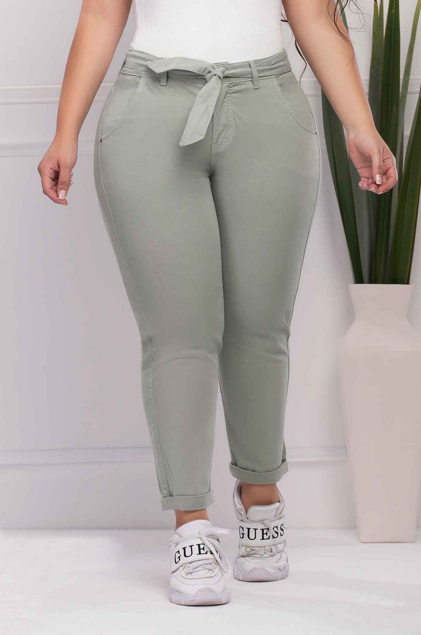 Rachael  Push Up Jeans - (Curvy) -Mide Rise - Sand